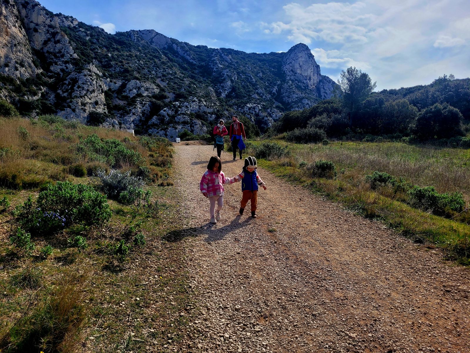 Trail through the Provençal scrubland