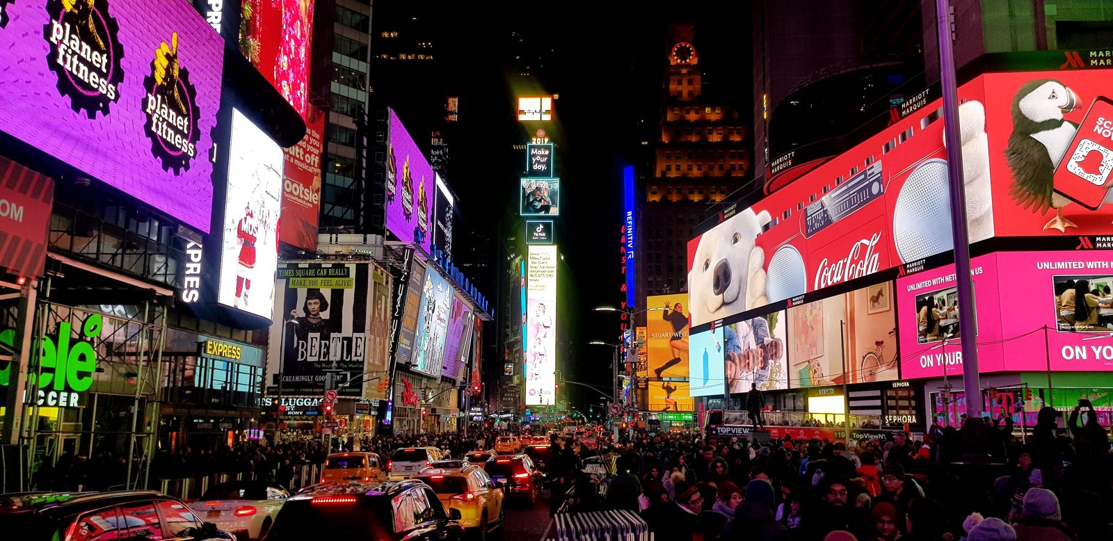 La foule de Times Square