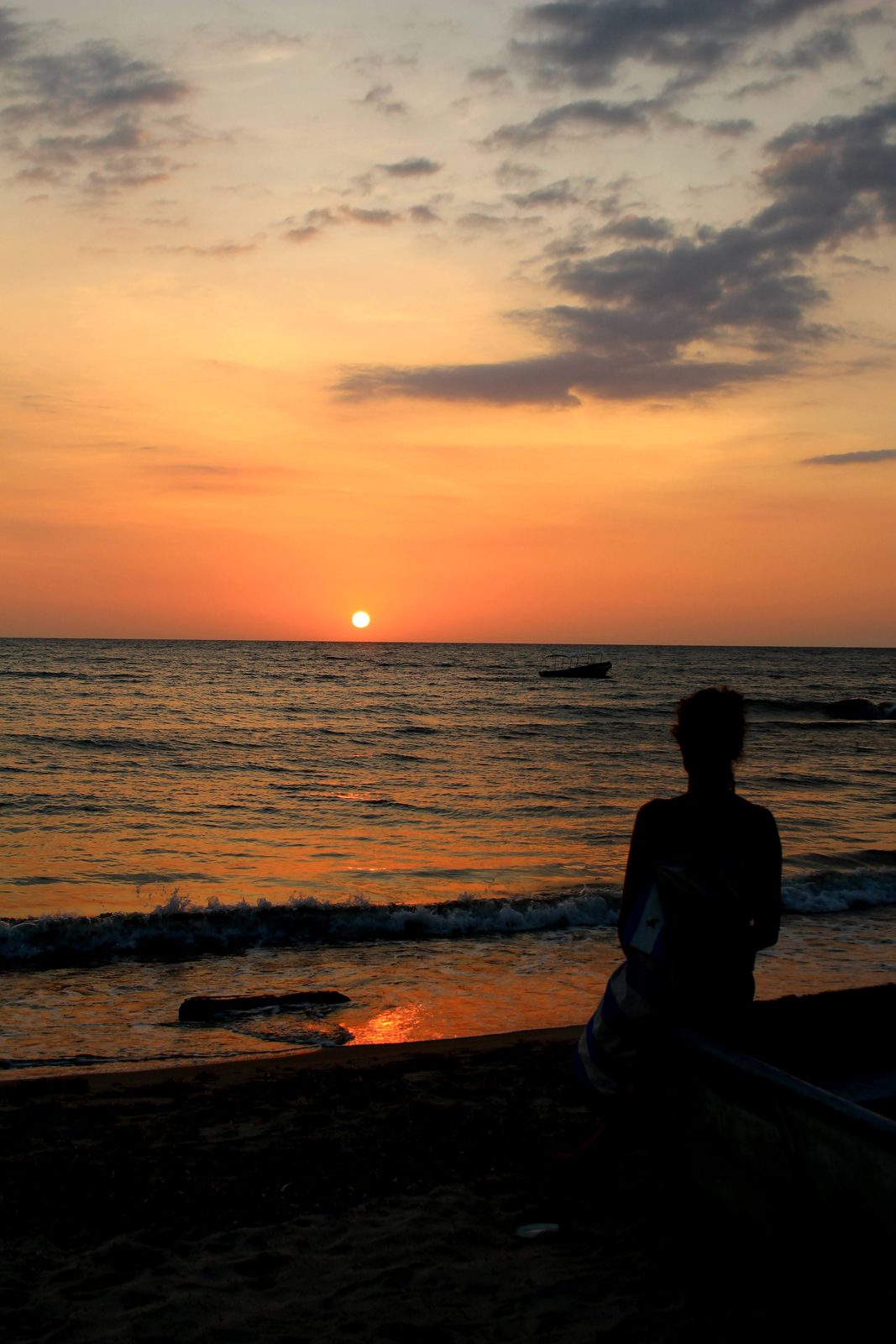 Coucher de soleil sur la mer