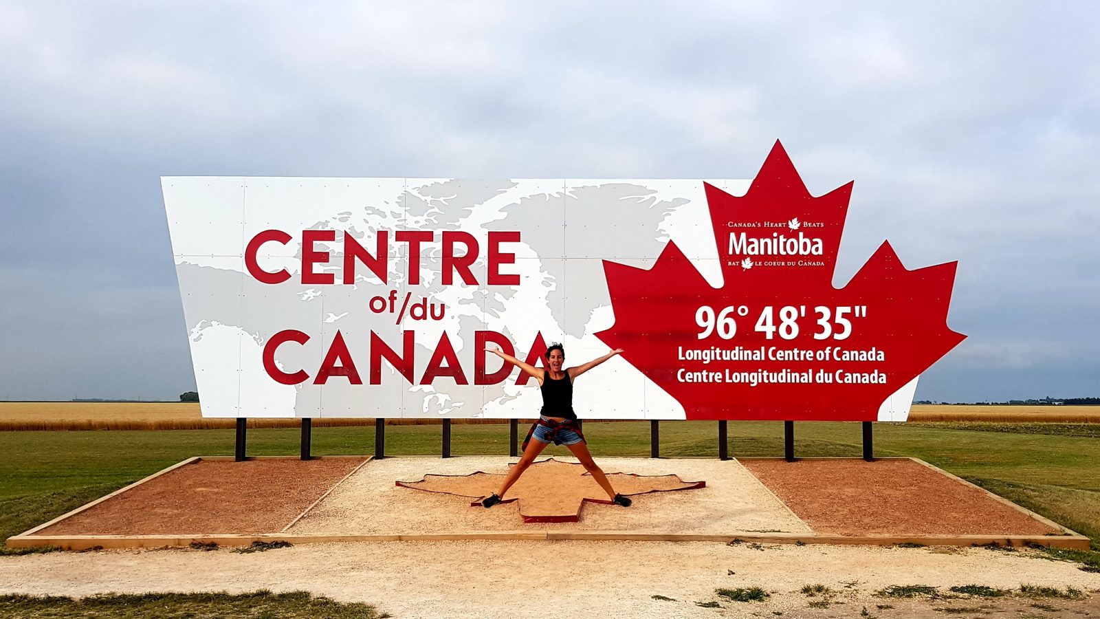 Le centre longitudinal du Canada