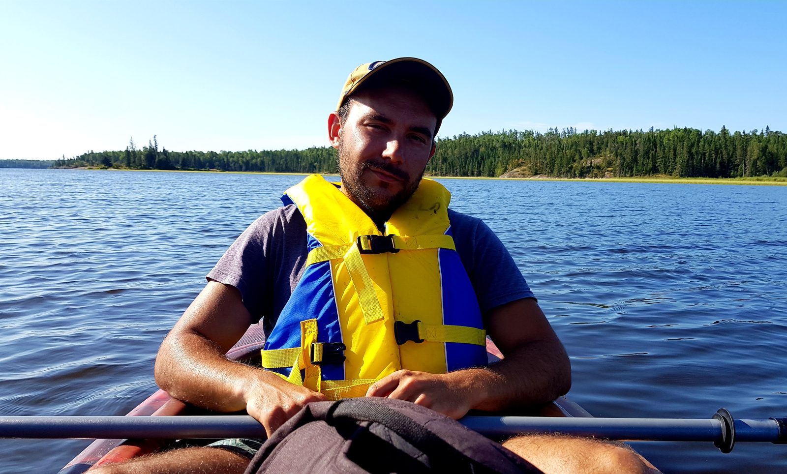 En kayak sur le lac Caddy