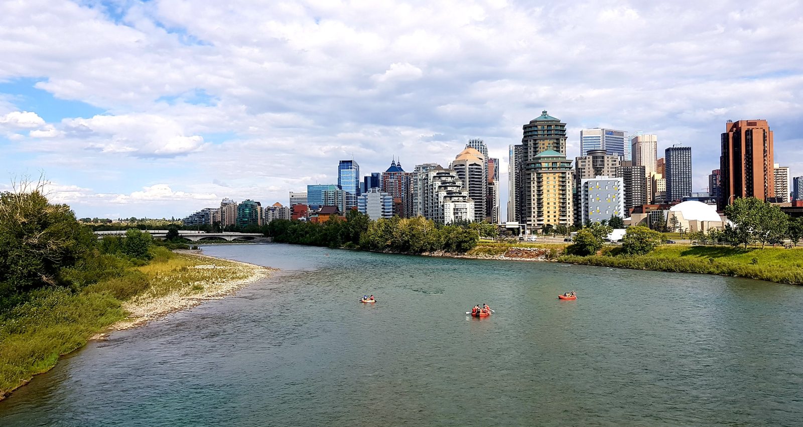 La Bow et la skyline de Calgary