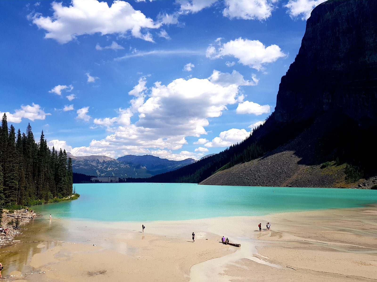 Retour au bord du lac Louise