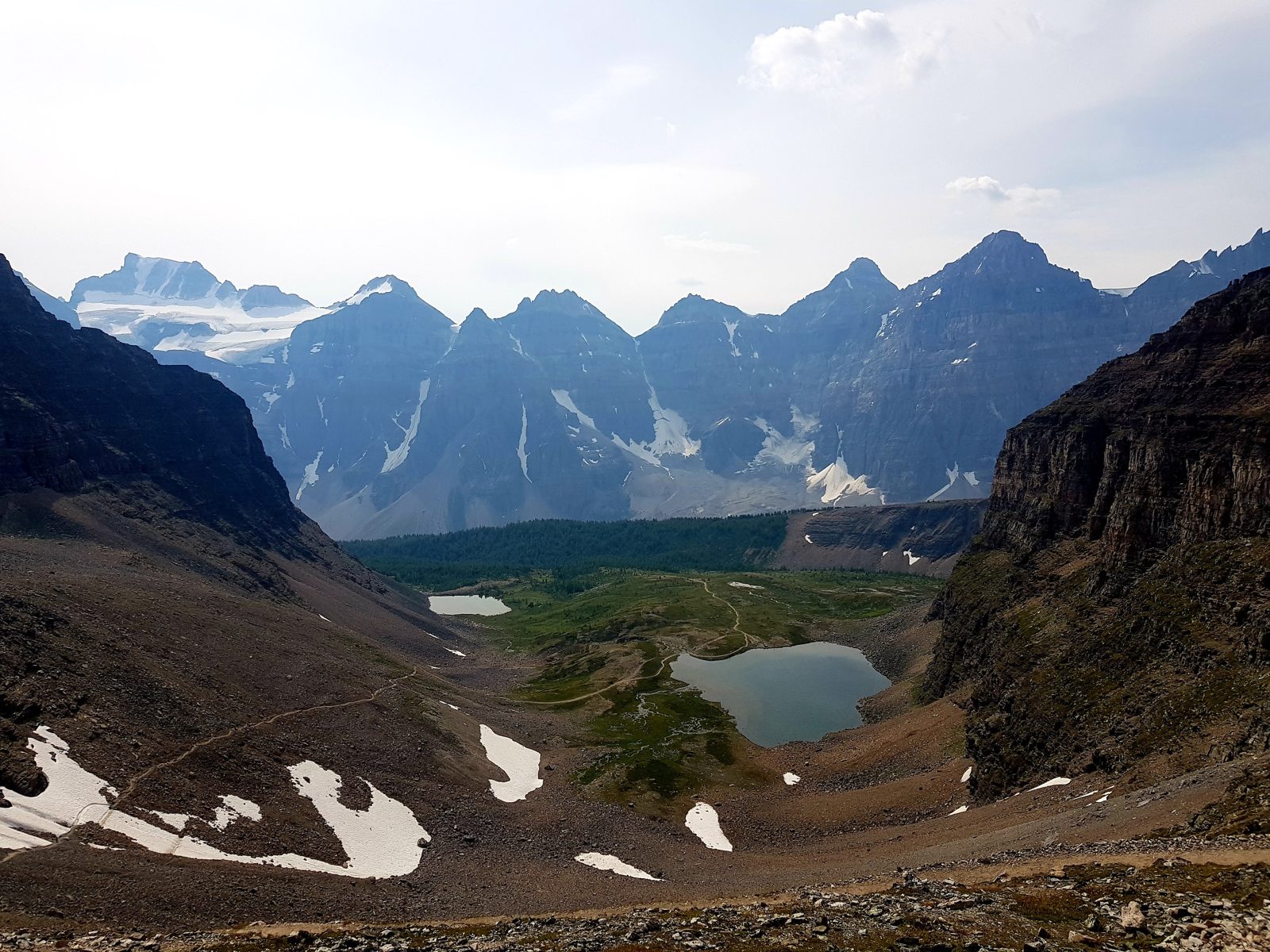 La vallée des Dix-Pics, depuis le col Sentinel