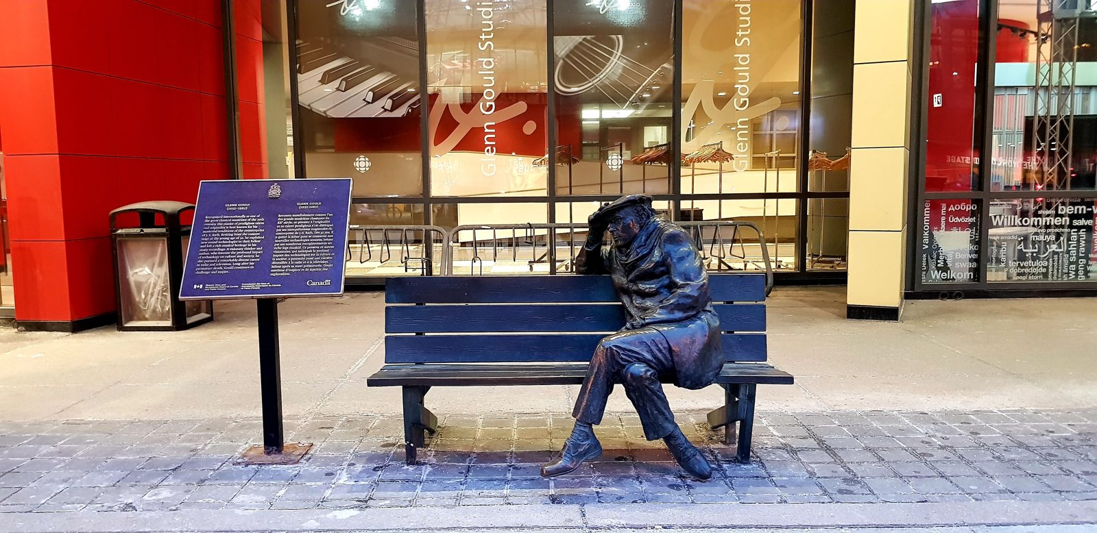 Glenn Gould sur son banc