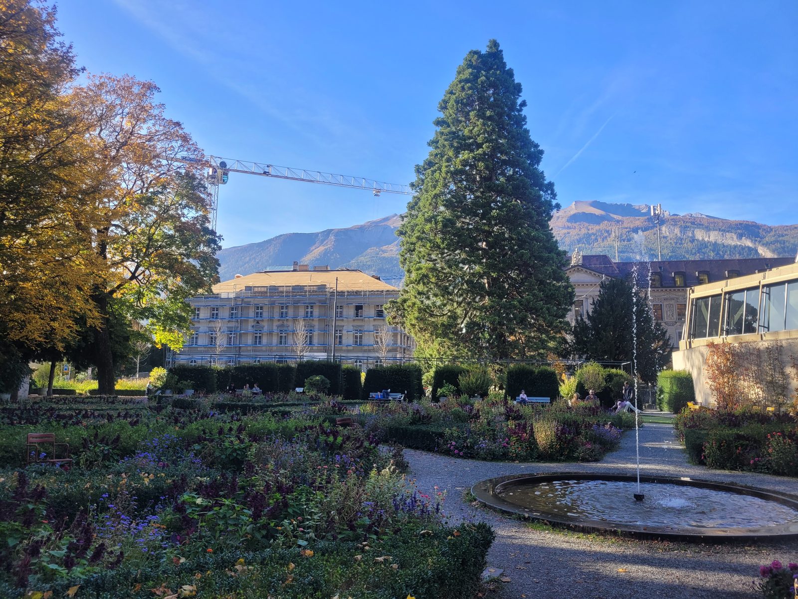 Un jardin soigné au cœur de Coire